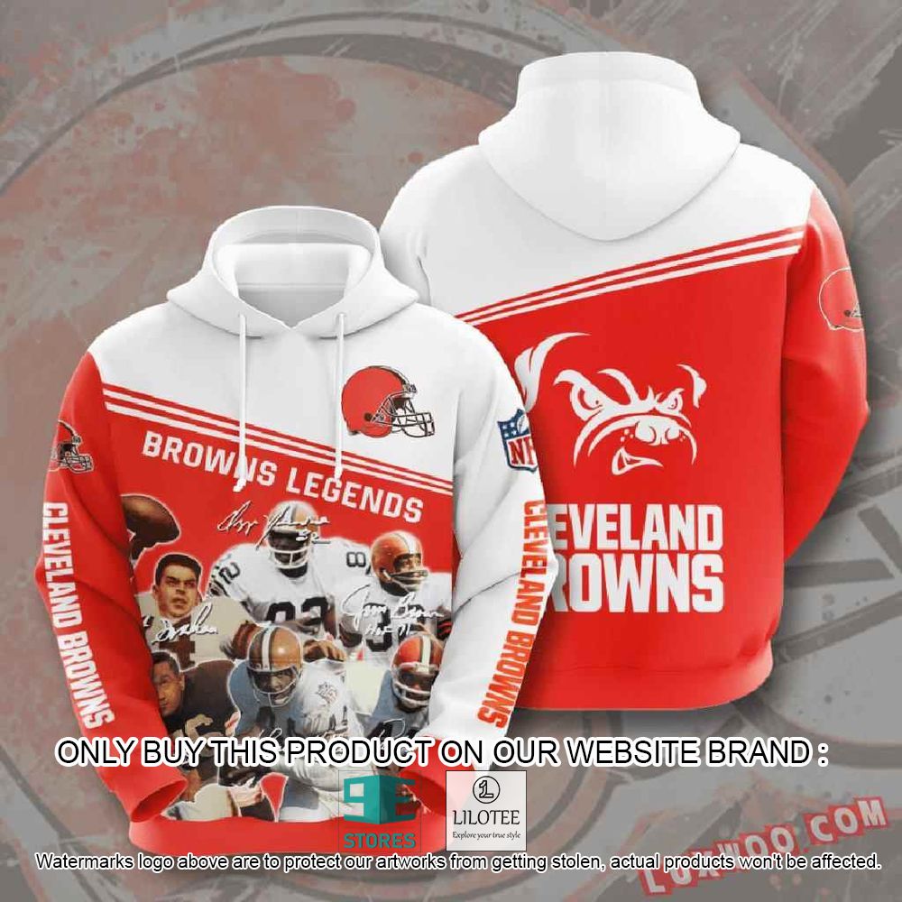 NFL Cleveland Browns Legend Champions Red White 3D Hoodie - LIMITED EDITION 10