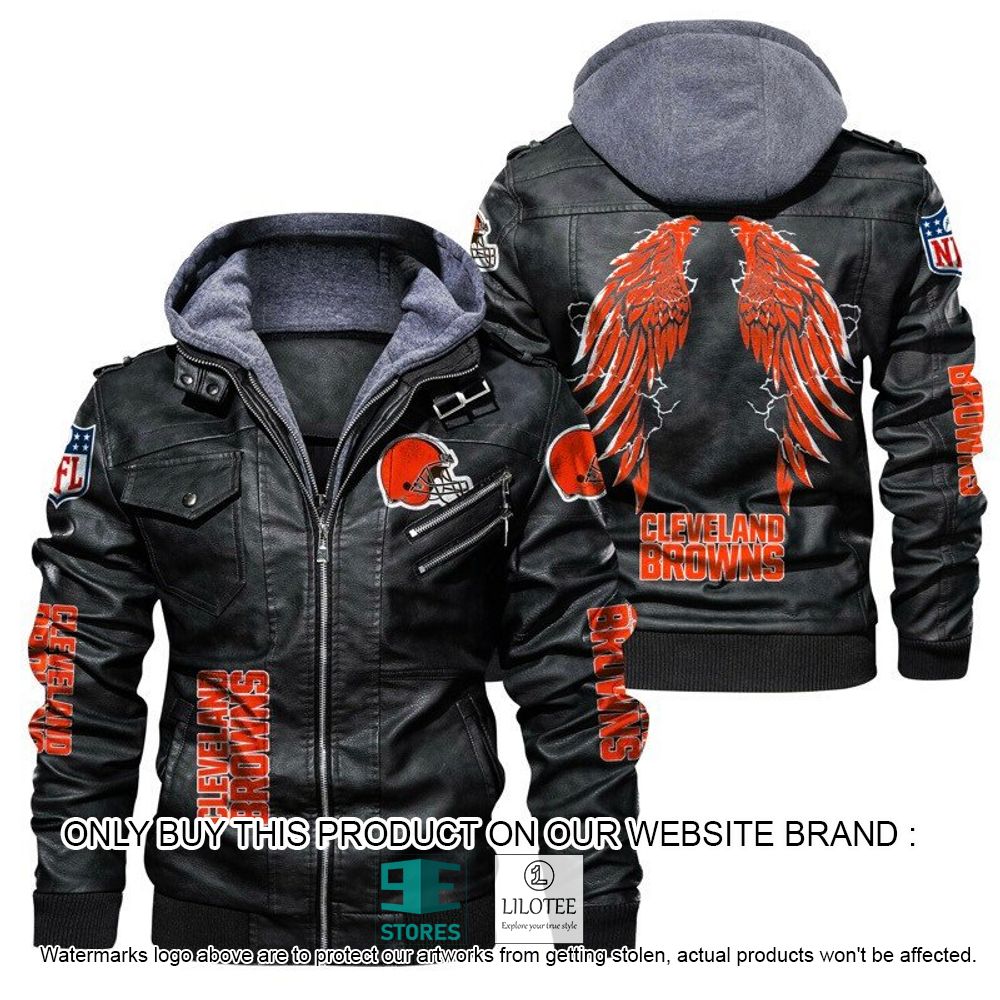 NFL Cleveland Browns Wings Leather Jacket - LIMITED EDITION 21