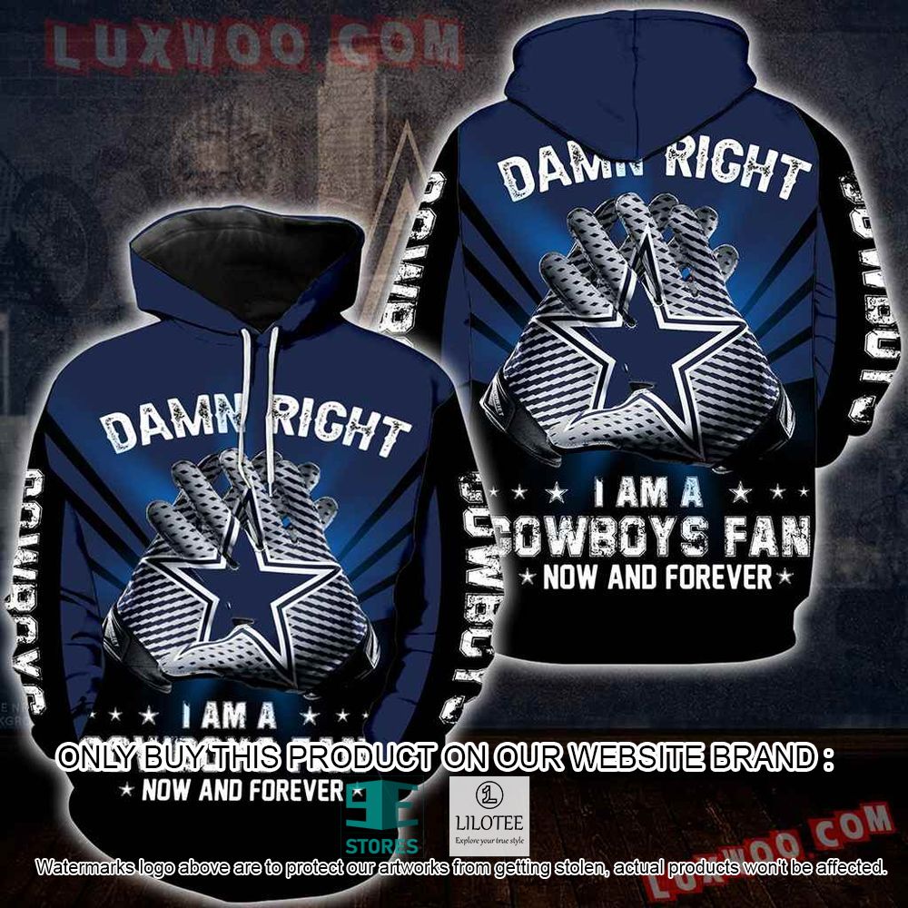 NFL Dallas Cowboys Damn Right I Am A Cowboys Fan 3D Hoodie - LIMITED EDITION 10