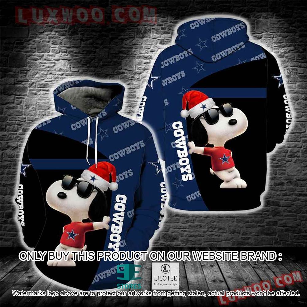 NFL Dallas Cowboys Snoopy Christmas Navy Black 3D Hoodie - LIMITED EDITION 11