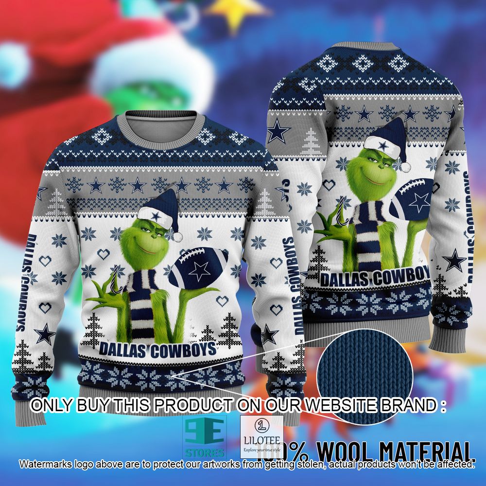 NFL Dallas Cowboys The Grinch Christmas Ugly Sweater - LIMITED EDITION 10