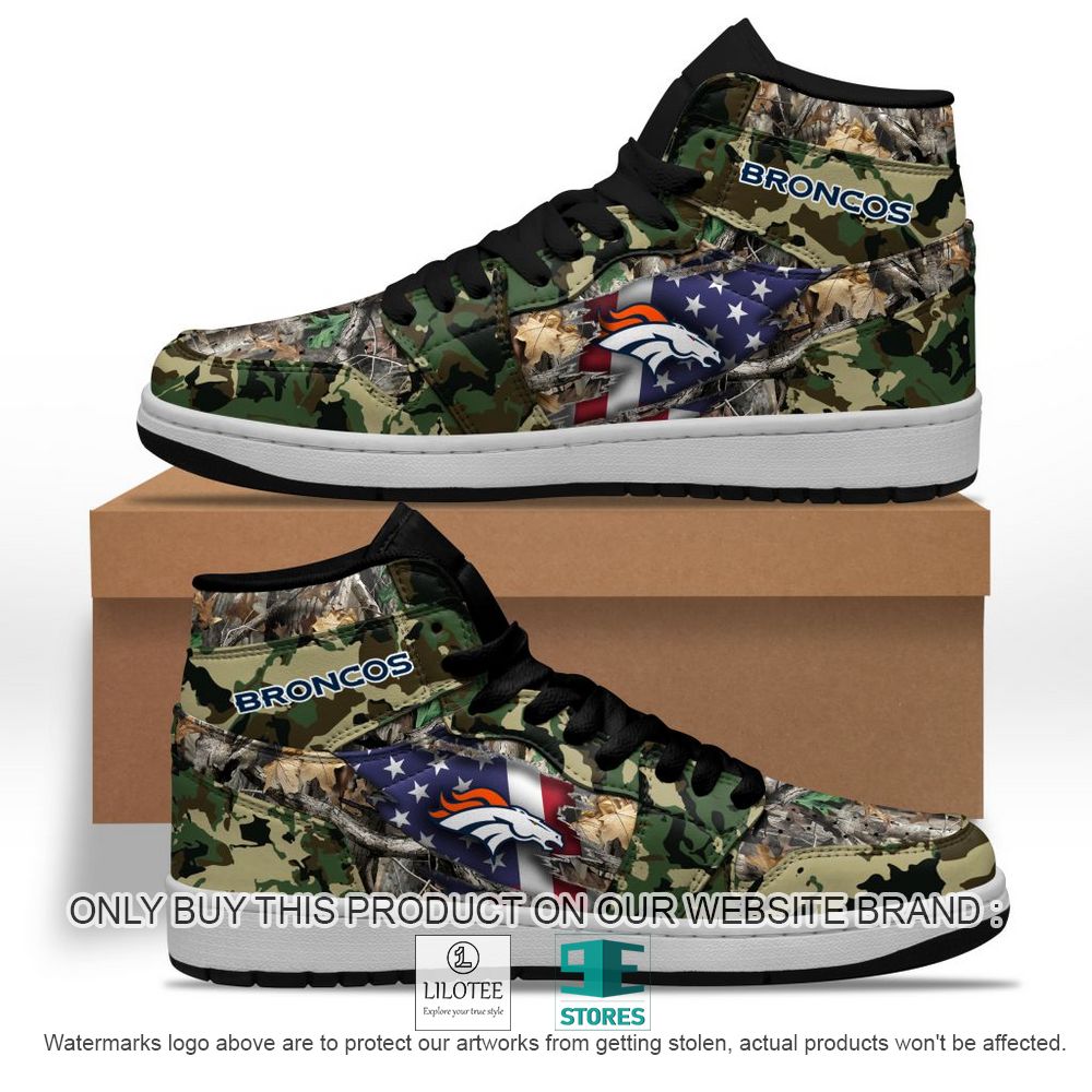 NFL Denver Broncos Camo Realtree Hunting Air Jordan High Top Shoes - LIMITED EDITION 11