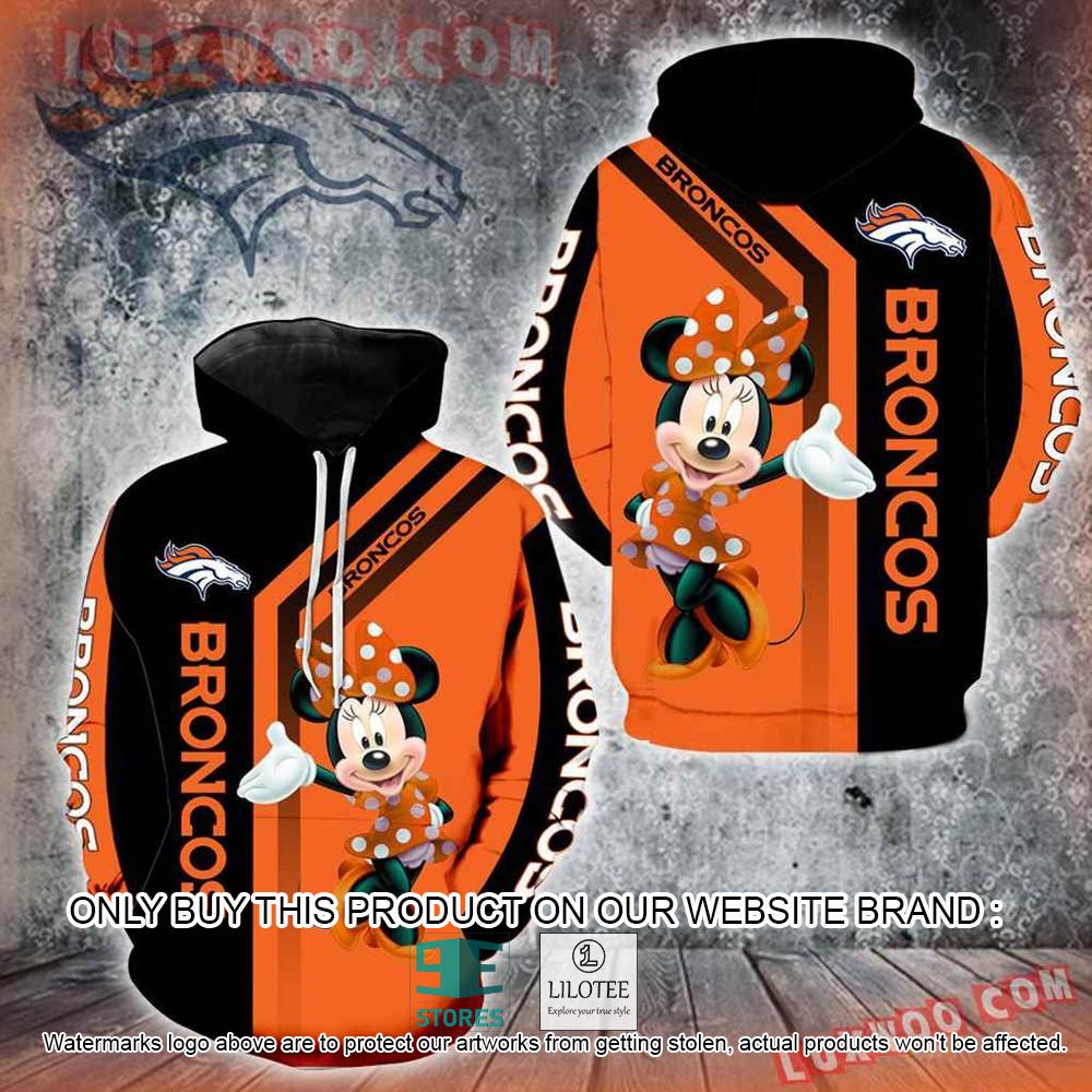 NFL Denver Broncos Minnie Mouse Orange Black 3D Hoodie - LIMITED EDITION 10
