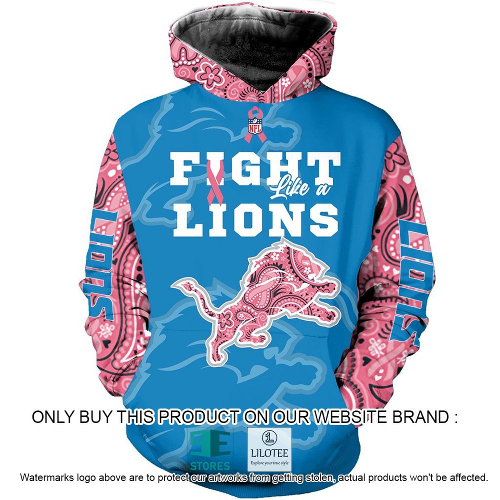 NFL Detroit Lions Fight Like a Lions Personalized 3D Hoodie, Shirt - LIMITED EDITION 22
