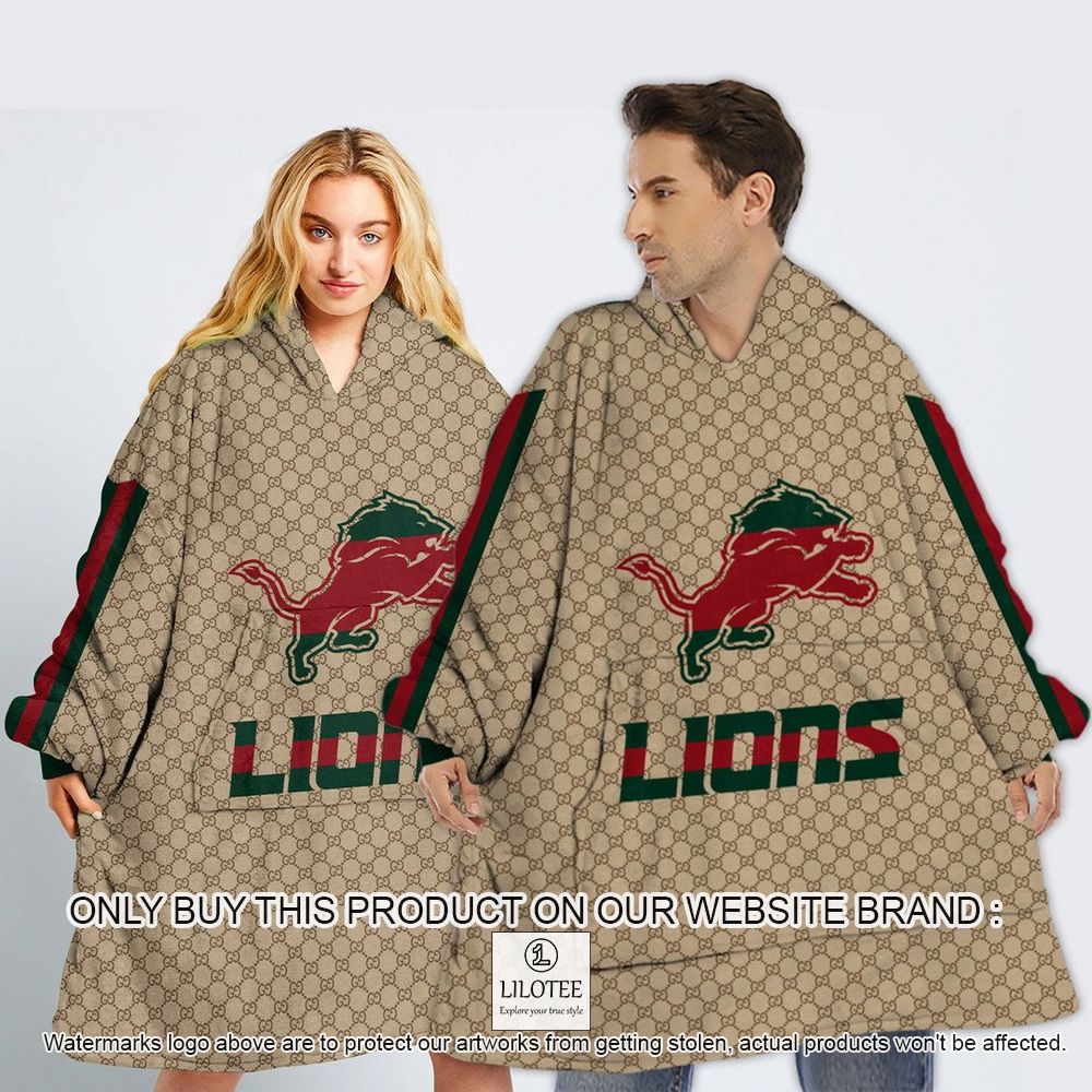 NFL Detroit Lions, Gucci Personalized Oodie Blanket Hoodie - LIMITED EDITION 13