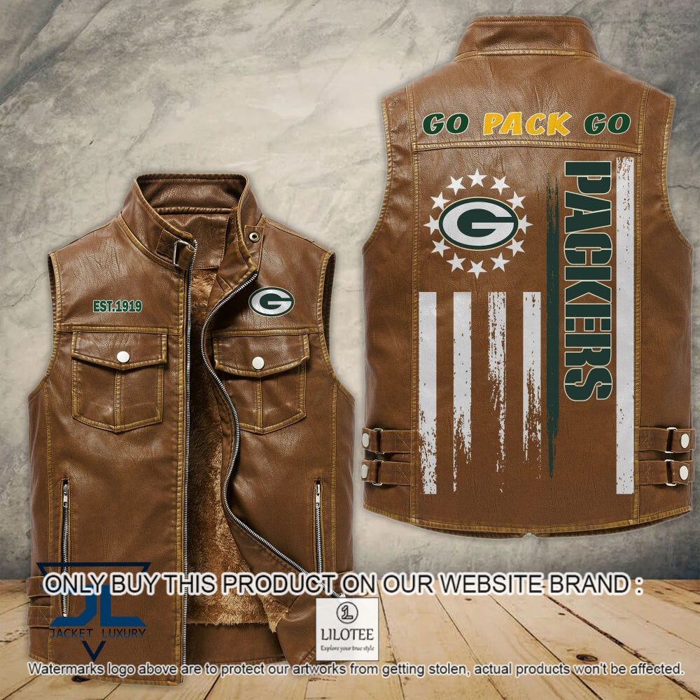 NFL Green Bay Packers Sleeveless Velet Vest Jacket - LIMITED EDITION 6