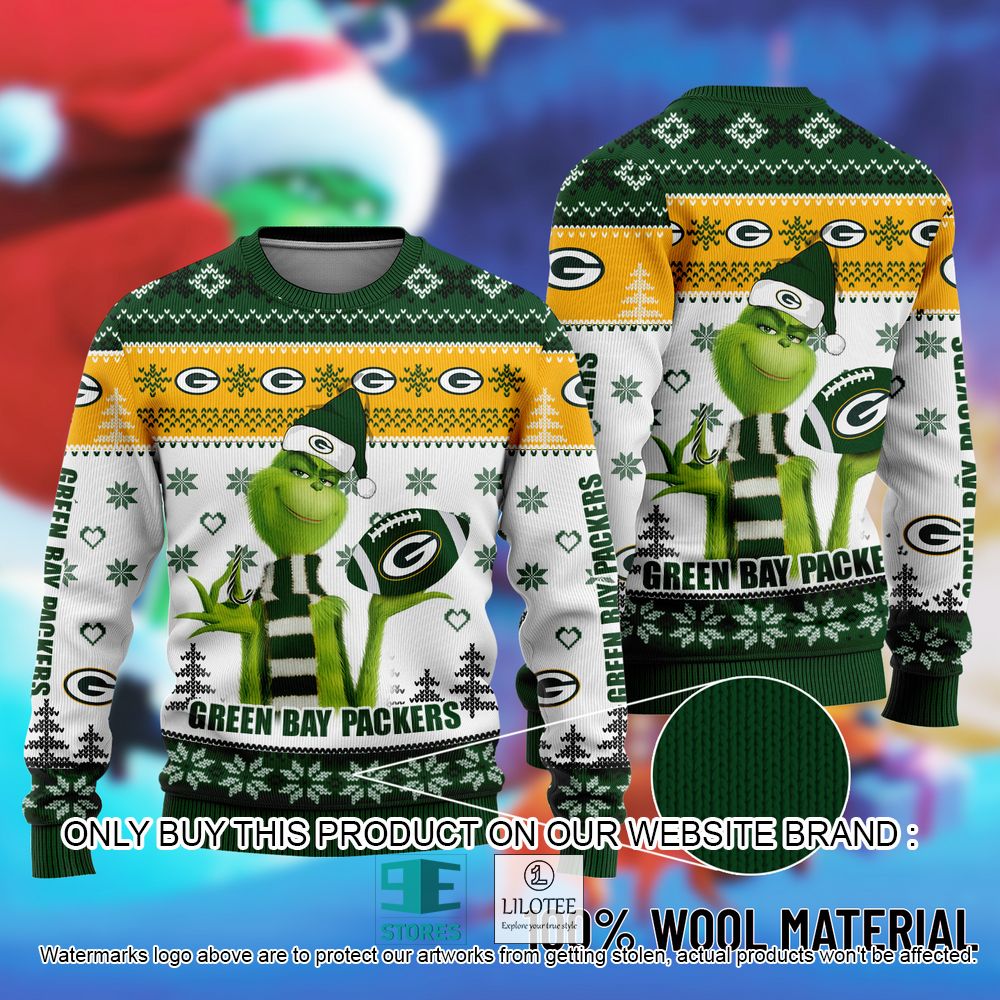 NFL Green Bay Packers The Grinch Christmas Ugly Sweater - LIMITED EDITION 10