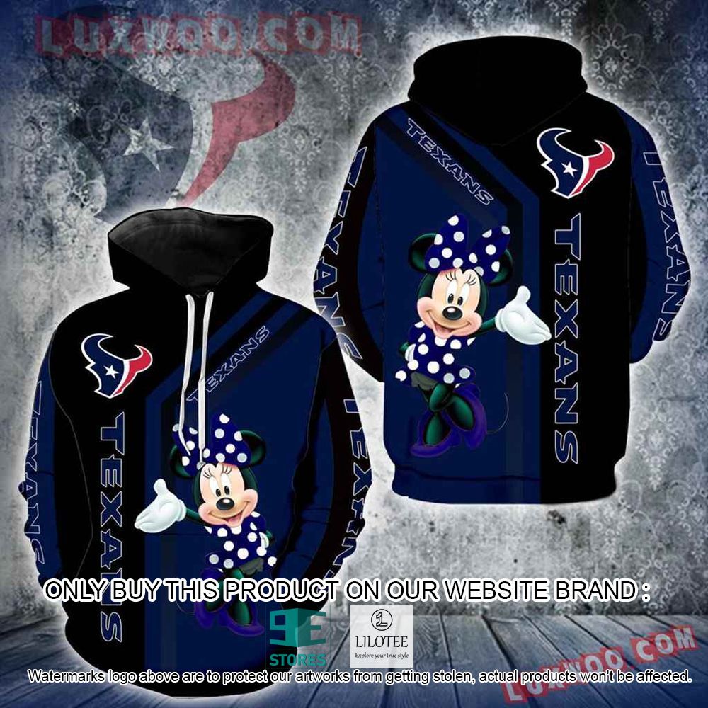 NFL Houston Texans Minnie Mouse Blue Black 3D Hoodie - LIMITED EDITION 10