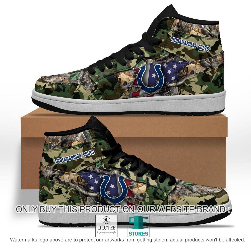 NFL Indianapolis Colts Camo Realtree Hunting Air Jordan High Top Shoes - LIMITED EDITION 10