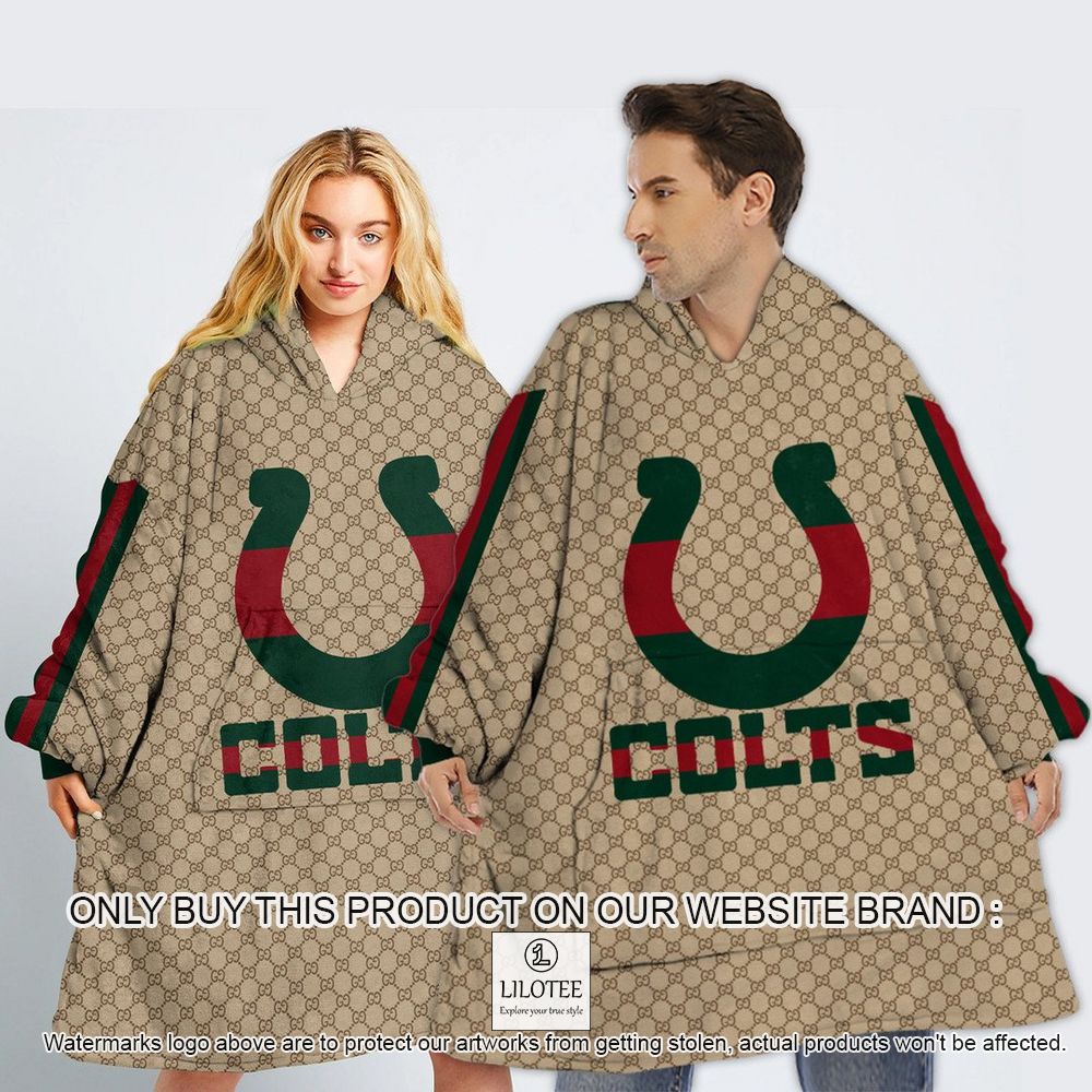 NFL Indianapolis Colts, Gucci Personalized Oodie Blanket Hoodie - LIMITED EDITION 13