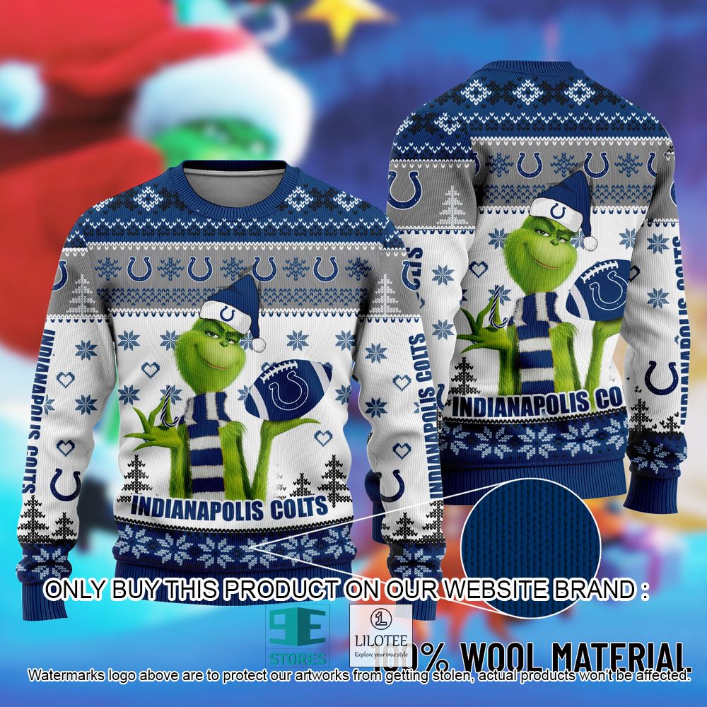 NFL Indianapolis Colts The Grinch Christmas Ugly Sweater - LIMITED EDITION 10
