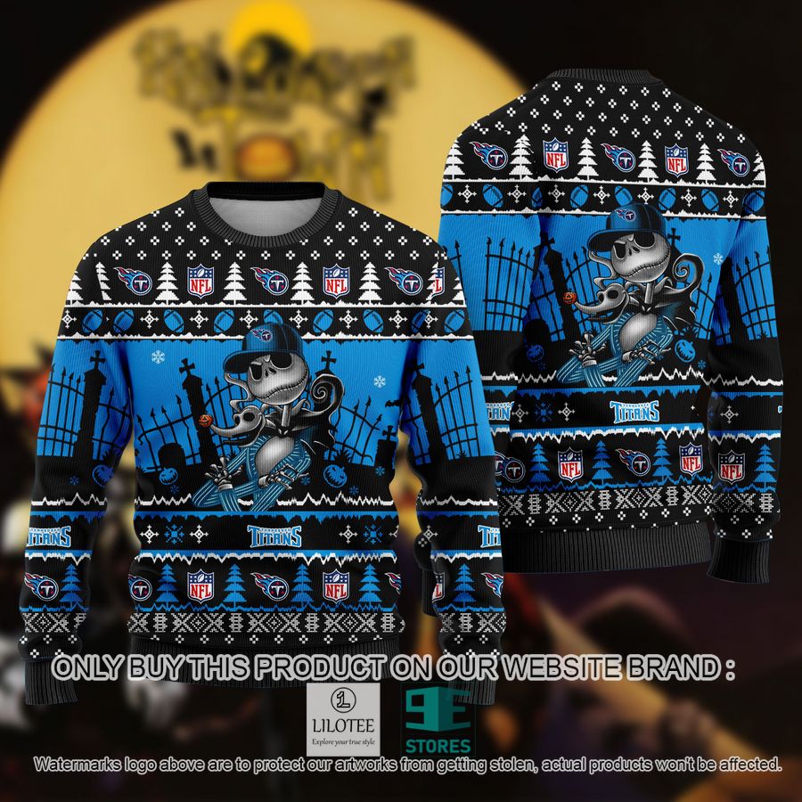 NFL Jack Skellington Tennessee Titans Ugly Christmas Sweater - LIMITED EDITION 8