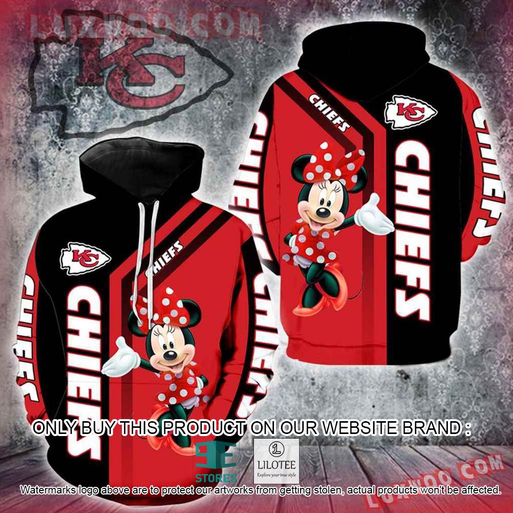 NFL Kansas City Chiefs Minnie Mouse Red Black 3D Hoodie - LIMITED EDITION 11