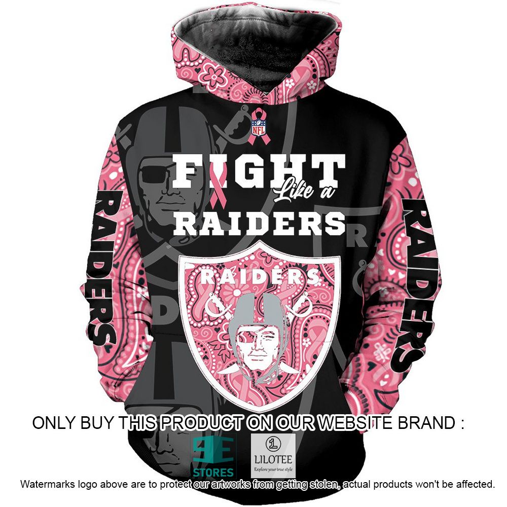 NFL Las Vegas Raiders Fight Like a Raiders Personalized 3D Hoodie, Shirt - LIMITED EDITION 22