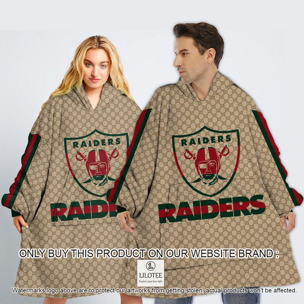NFL Las Vegas Raiders, Gucci Personalized Oodie Blanket Hoodie - LIMITED EDITION 12