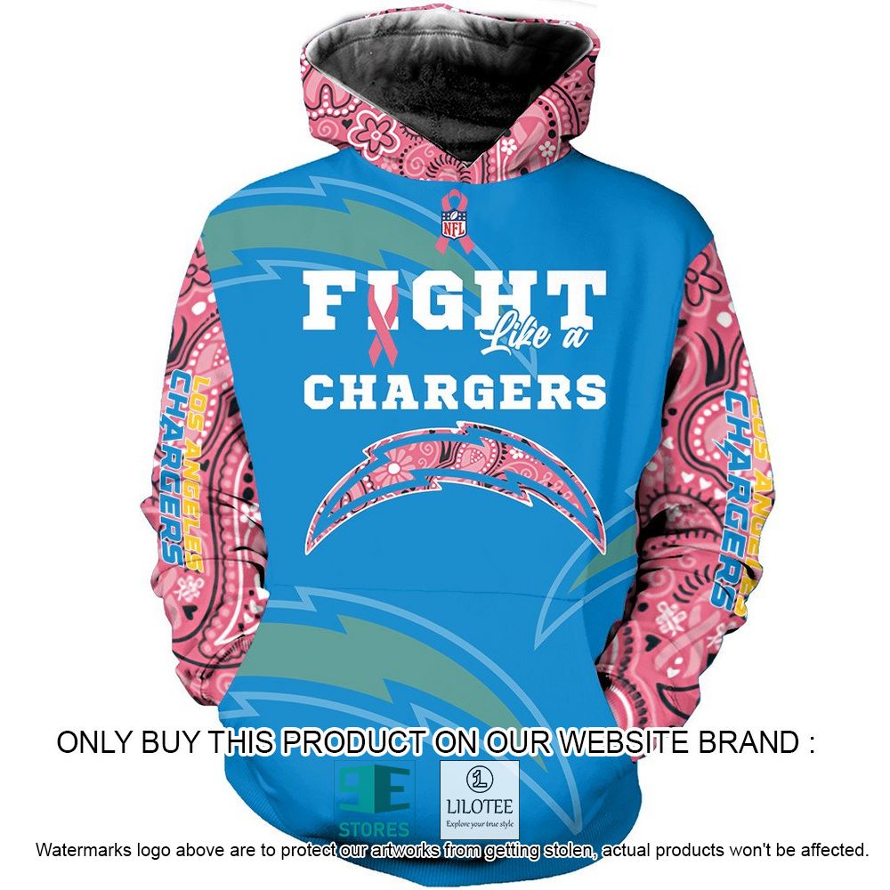 NFL Los Angeles Chargers Fight Like a Chargers Personalized 3D Hoodie, Shirt - LIMITED EDITION 22