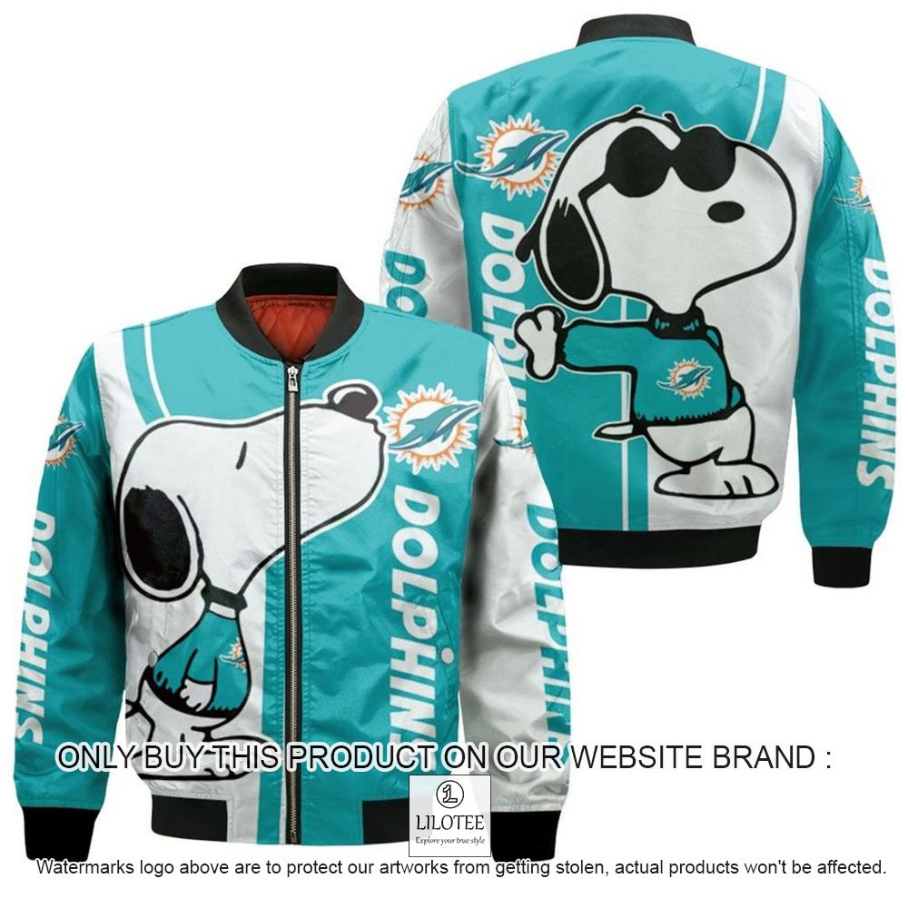 NFL Miami Dolphins Snoopy Bomber Jacket - LIMITED EDITION 10