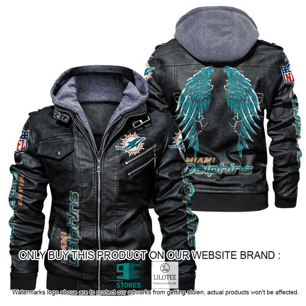 NFL Miami Dolphins Wings Leather Jacket - LIMITED EDITION 21