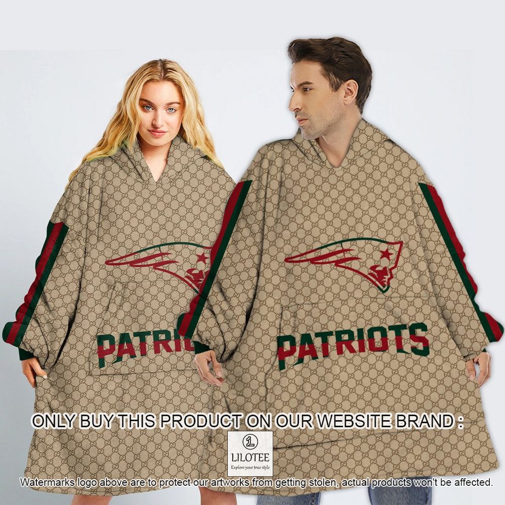 NFL New England Patriots, Gucci Personalized Oodie Blanket Hoodie - LIMITED EDITION 13