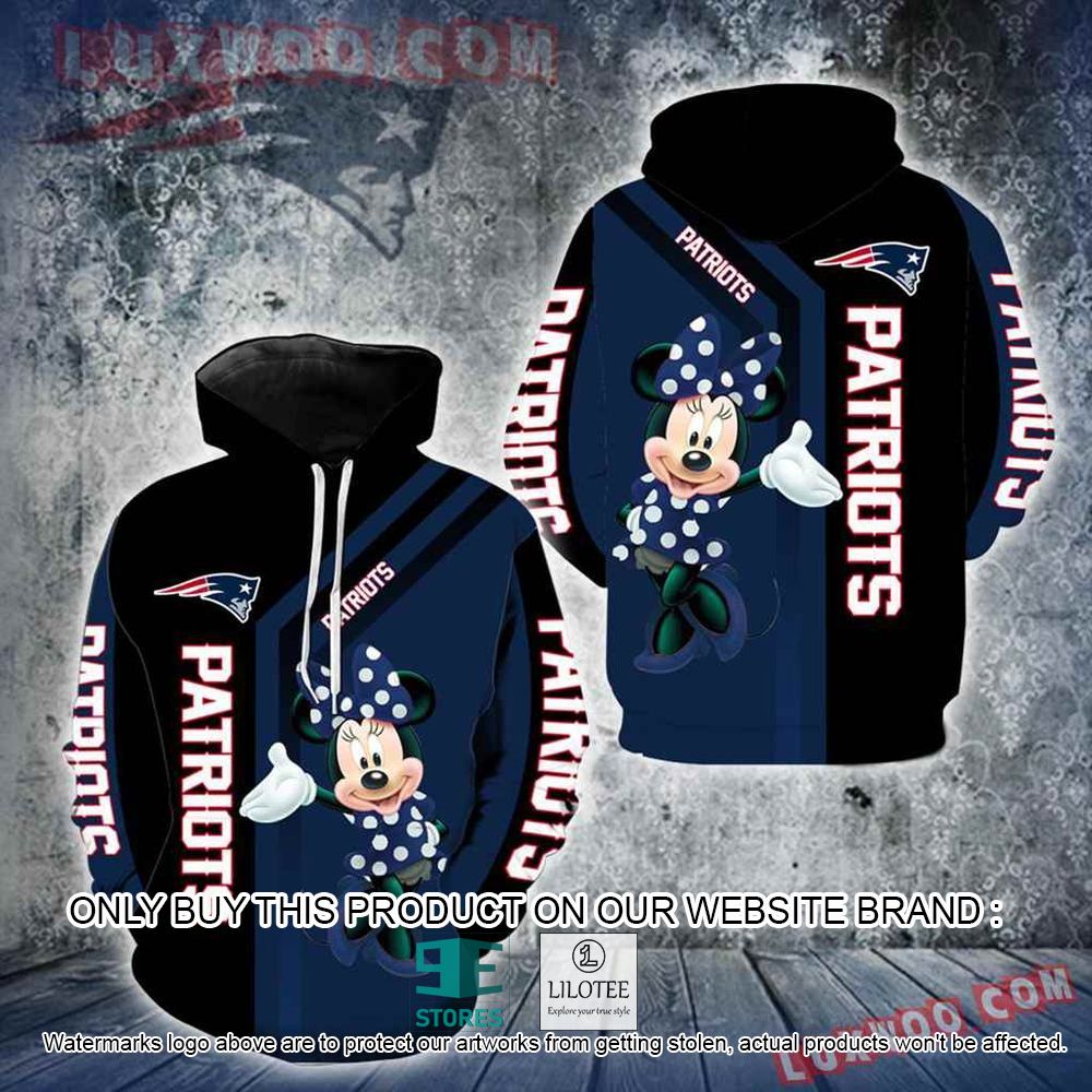 NFL New England Patriots Minnie Mouse Navy Black 3D Hoodie - LIMITED EDITION 11