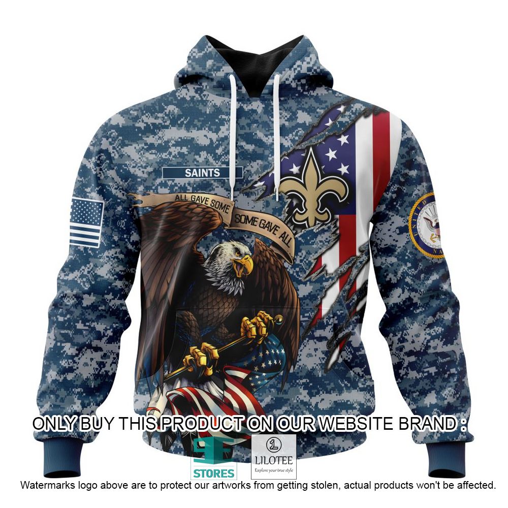 NFL New Orleans Saints Eagle American Navy Flag Personalized 3D Hoodie, Shirt - LIMITED EDITION 19