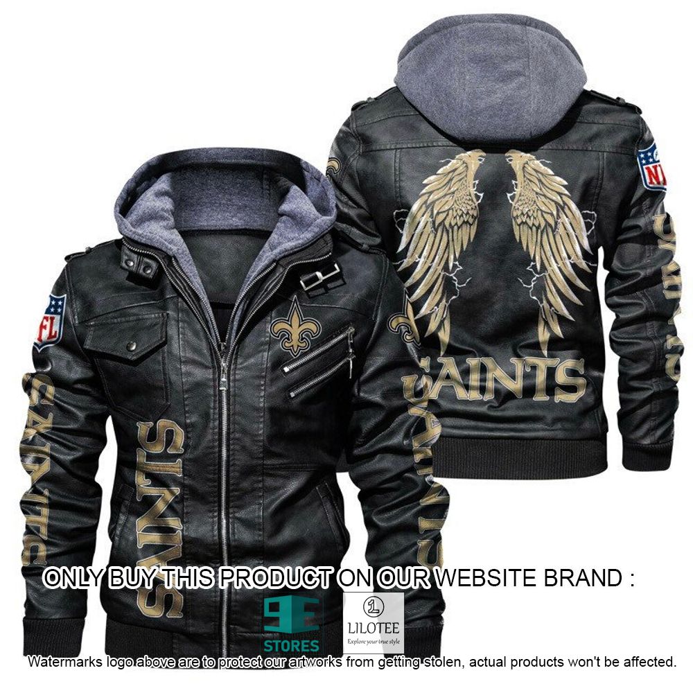NFL New Orleans Saints Wings Leather Jacket - LIMITED EDITION 20