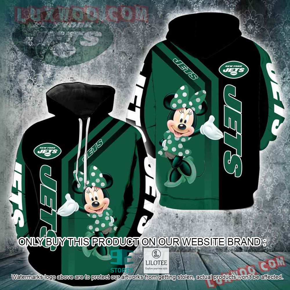 NFL New York Jets Minnie Mouse Green Black 3D Hoodie - LIMITED EDITION 11