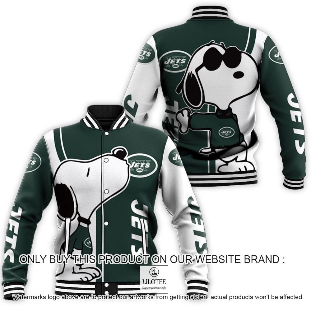 NFL New York Jets Snoopy Baseball Jacket - LIMITED EDITION 11