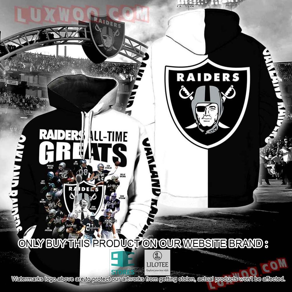NFL Oakland Raiders All Time Greats 3D Hoodie - LIMITED EDITION 10
