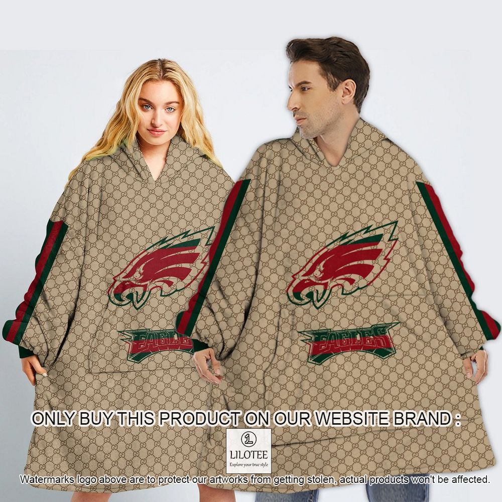 NFL Philadelphia Eagles, Gucci Personalized Oodie Blanket Hoodie - LIMITED EDITION 13