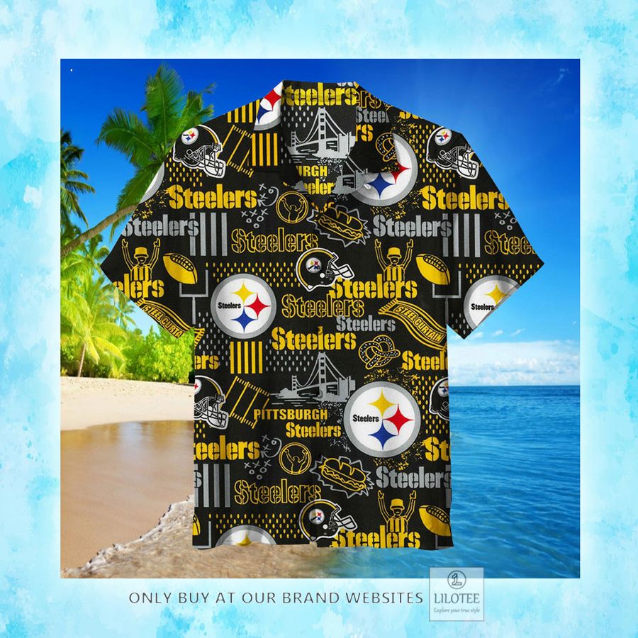 NFL Pittsburgh Steelers black Hawaiian Shirt - LIMITED EDITION 3 NFL Pittsburgh Steelers black Hawaiian Shirt - LIMITED EDITION - Image 3