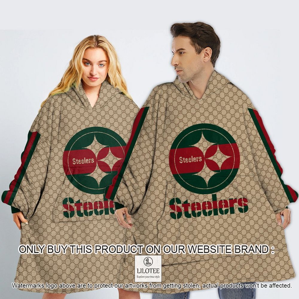 NFL Pittsburgh Steelers, Gucci Personalized Oodie Blanket Hoodie - LIMITED EDITION 13