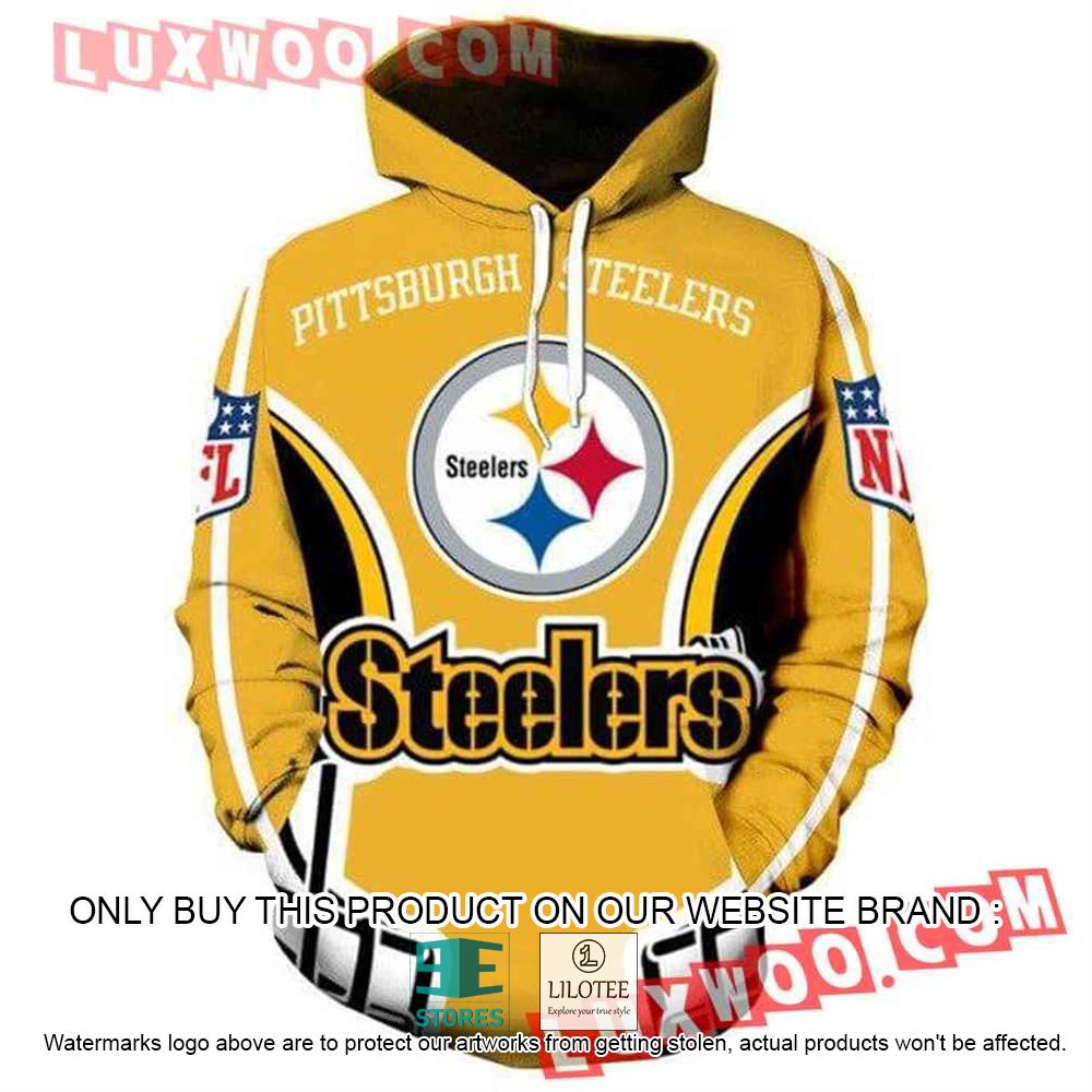 NFL Pittsburgh Steelers Yellow 3D Hoodie - LIMITED EDITION 10