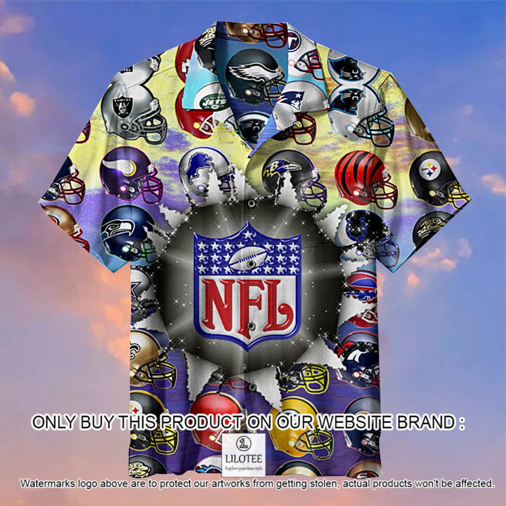 NFL Rugby Helmet Teams Style Short Sleeve Hawaiian Shirt - LIMITED EDITION 11