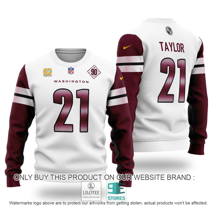 NFL Sean Taylor 21 Washington Commanders white red Sweater - LIMITED EDITION 8