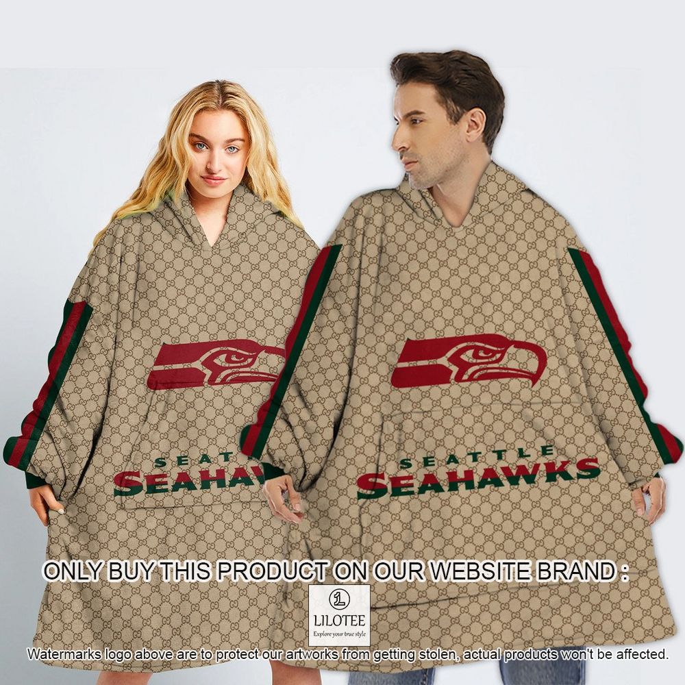 NFL Seattle Seahawks, Gucci Personalized Oodie Blanket Hoodie - LIMITED EDITION 12