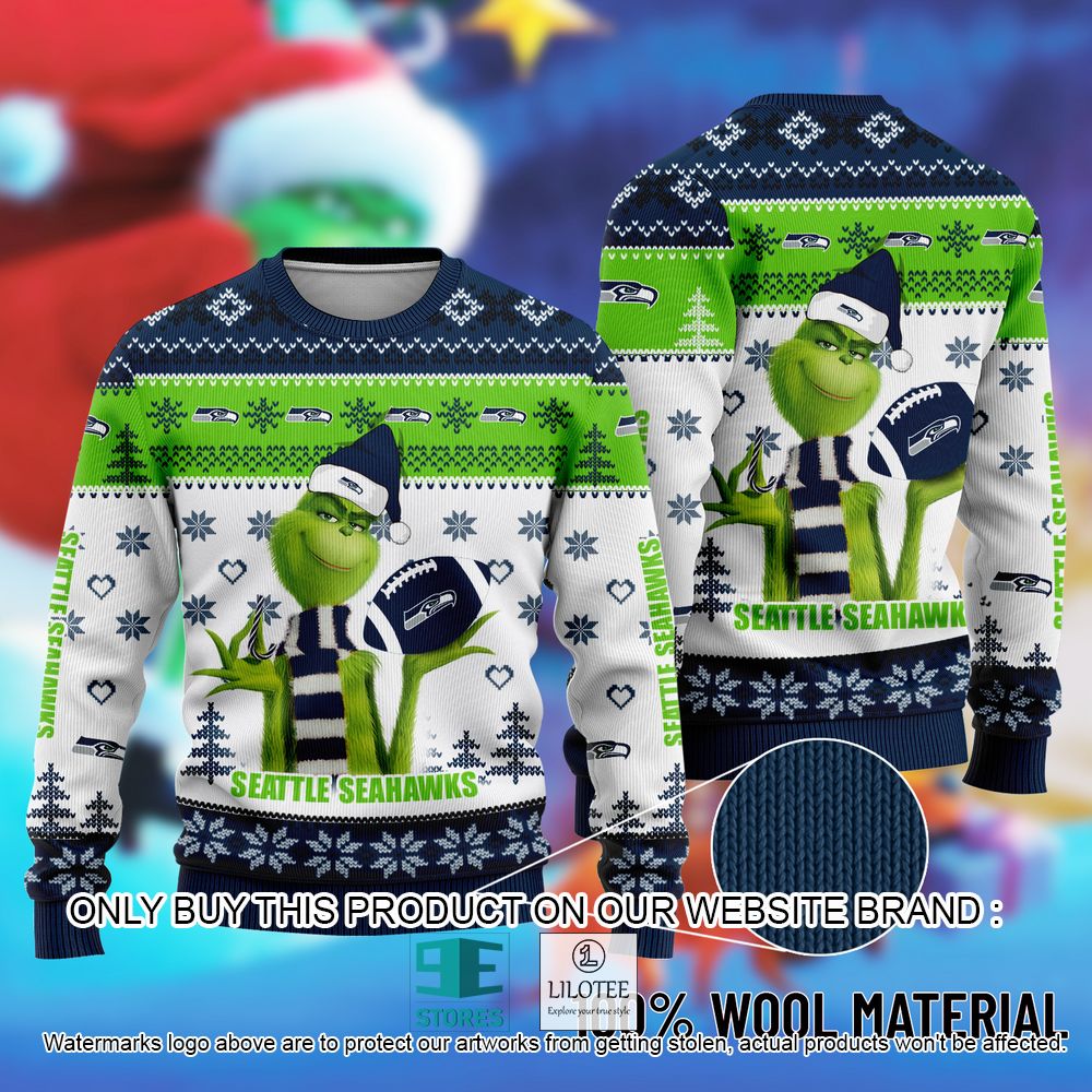 NFL Seattle Seahawks The Grinch Christmas Ugly Sweater - LIMITED EDITION 10