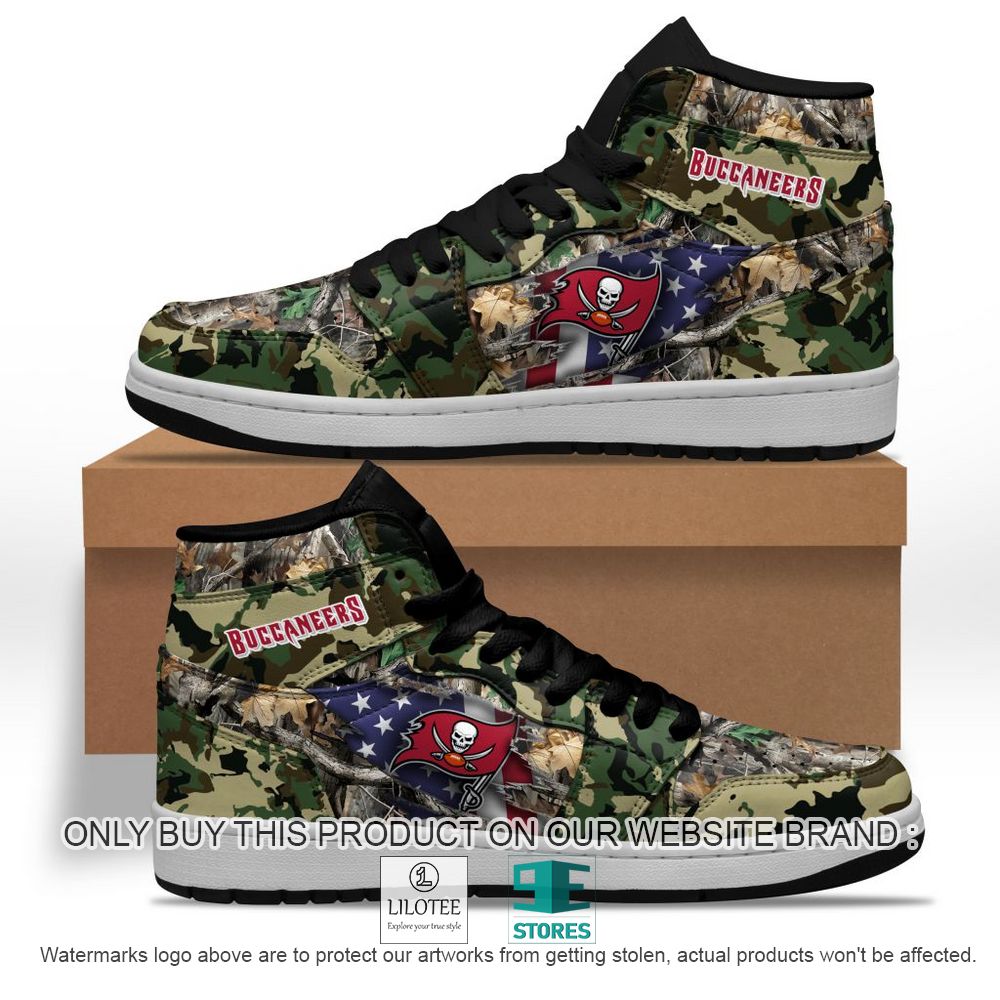 NFL Tampa Bay Buccaneers Camo Realtree Hunting Air Jordan High Top Shoes - LIMITED EDITION 10