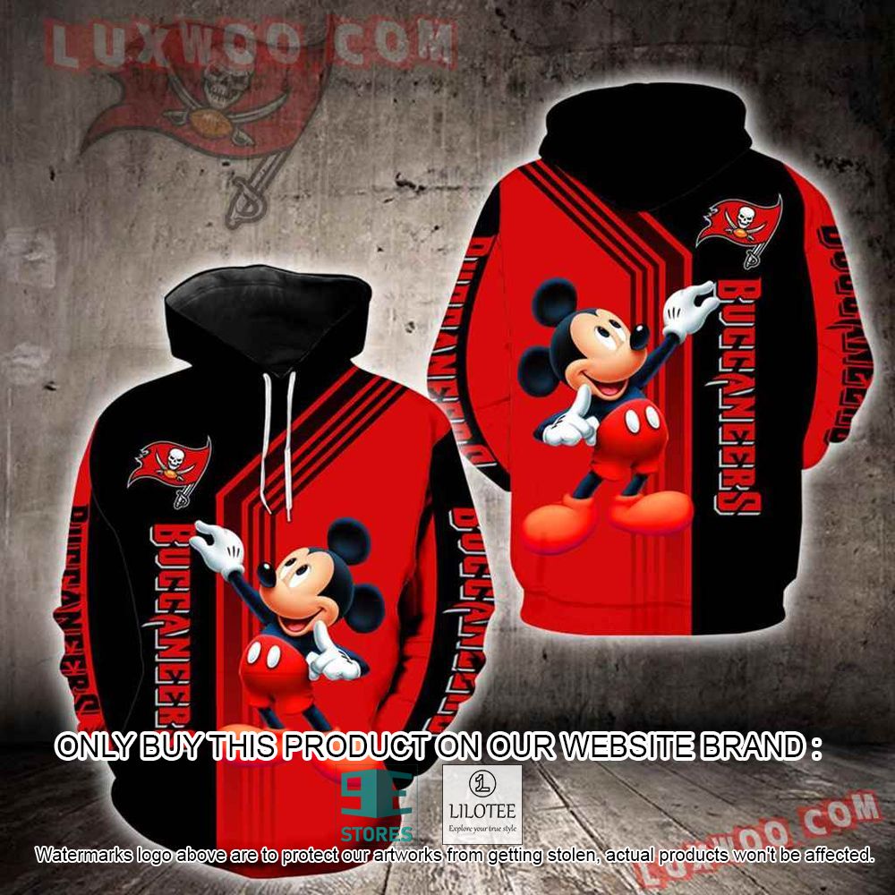 NFL Tampa Bay Buccaneers Mickey Mouse Red Black 3D Hoodie - LIMITED EDITION 10