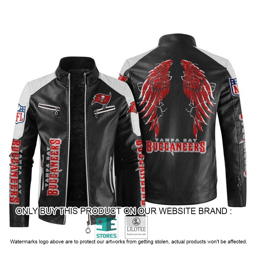 NFL Tampa Bay Buccaneers Wings Motor Block Leather Jacket - LIMITED EDITION 10