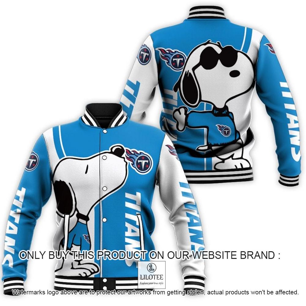 NFL Tennessee Titans Snoopy Baseball Jacket - LIMITED EDITION 10