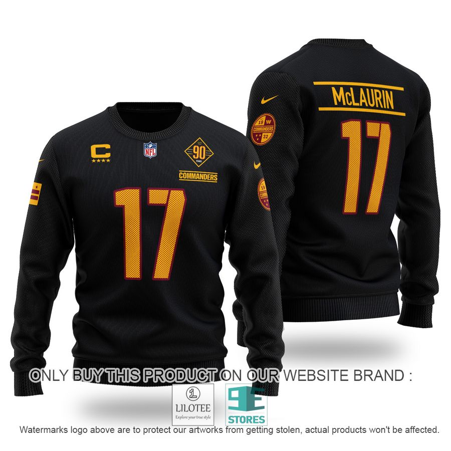 NFL Terry McLaurin 17 Washington Commanders black Sweater - LIMITED EDITION 8