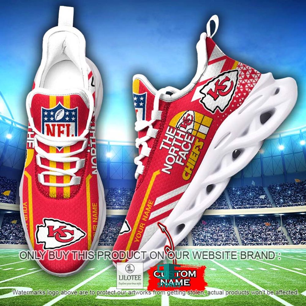 NFL The North Face Kansas City Chiefs Your Name Clunky Max Soul Shoes - LIMITED EDITION 12