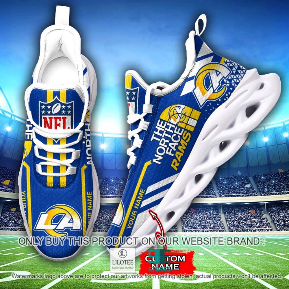 NFL The North Face Los Angeles Rams Your Name Clunky Max Soul Shoes - LIMITED EDITION 12