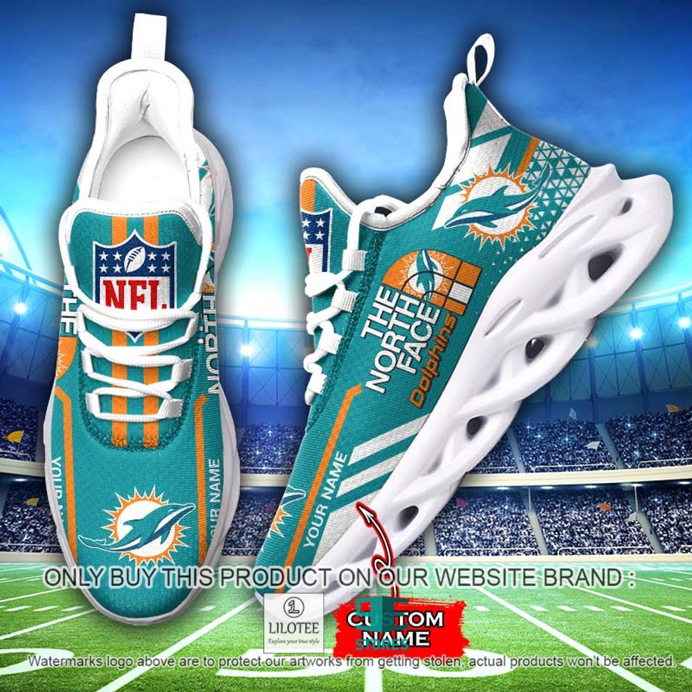NFL The North Face Miami Dolphins Your Name Clunky Max Soul Shoes - LIMITED EDITION 13