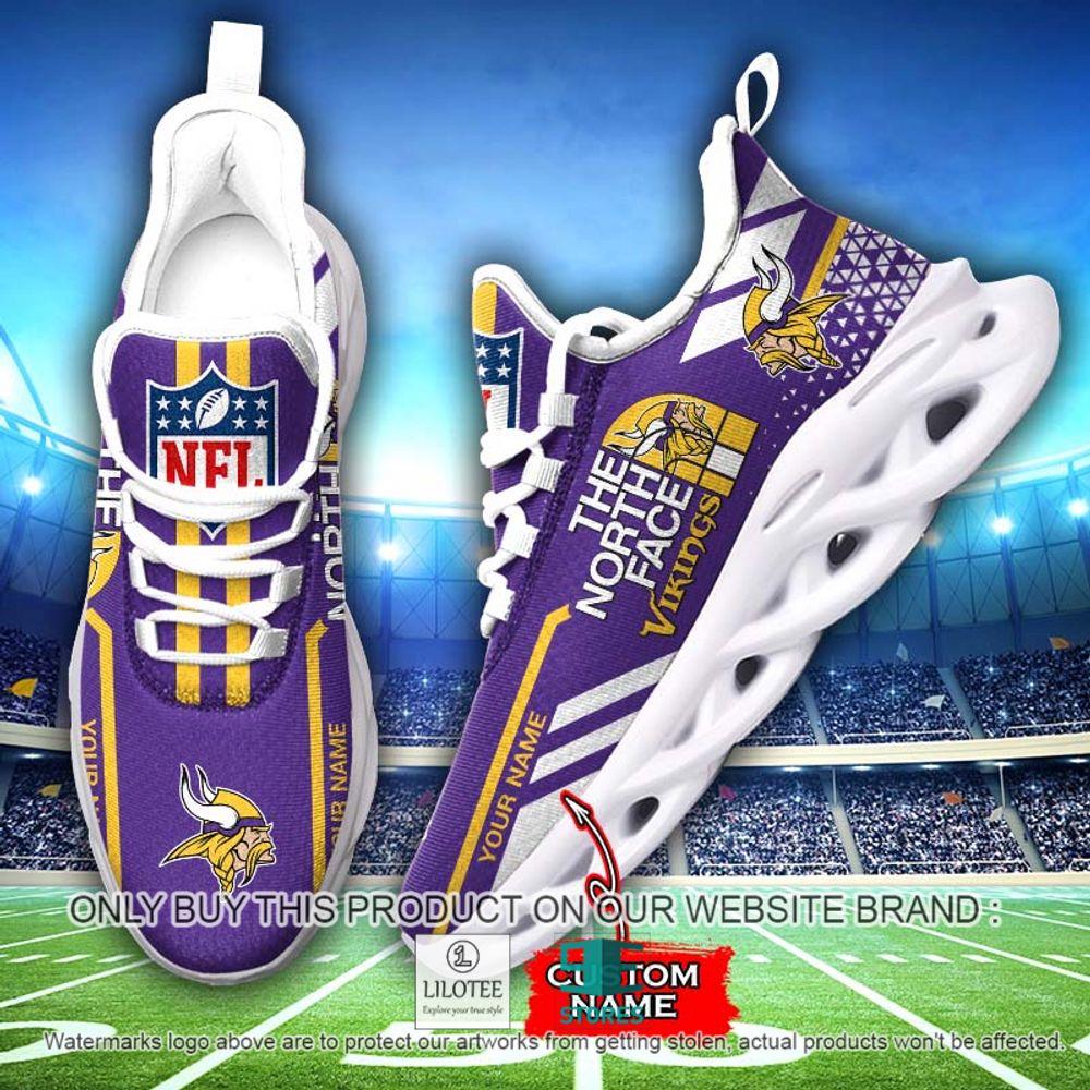 NFL The North Face Minnesota Vikings Your Name Clunky Max Soul Shoes - LIMITED EDITION 12