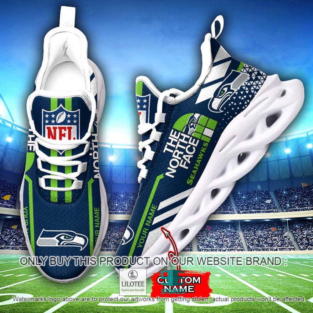 NFL The North Face Seattle Seahawks Your Name Clunky Max Soul Shoes - LIMITED EDITION 13