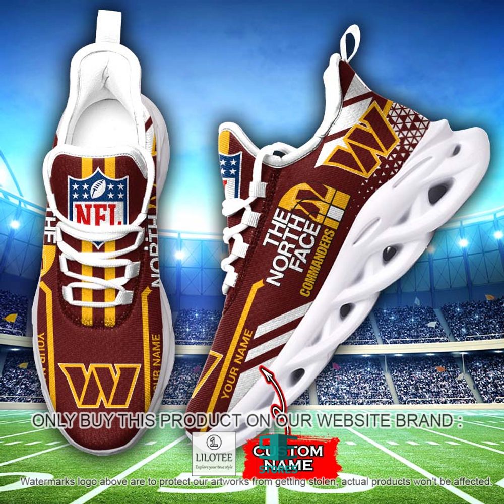 NFL The North Face Washington Commanders Your Name Clunky Max Soul Shoes - LIMITED EDITION 12