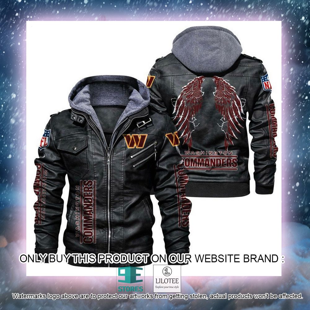 NFL Washington Commanders Wings Leather Jacket - LIMITED EDITION 5 NFL Washington Commanders Wings Leather Jacket - LIMITED EDITION - Image 5