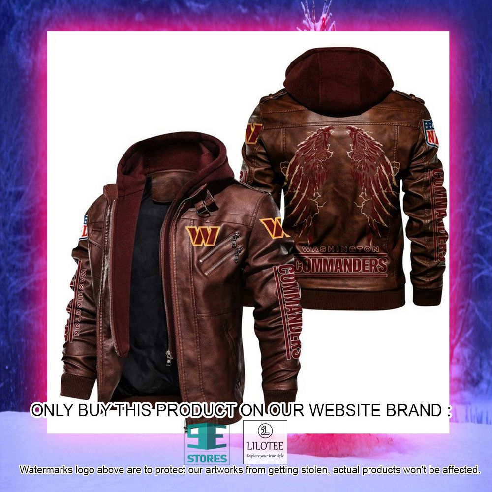 NFL Washington Commanders Wings Leather Jacket - LIMITED EDITION 8 NFL Washington Commanders Wings Leather Jacket - LIMITED EDITION - Image 8